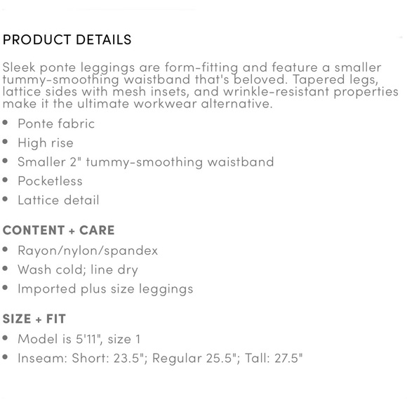 Torrid Women’s Plus Size Black Pointe Side Mesh Lattice Luxe Legging Size 2X - Picture 5 of 11